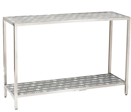 Mother Of Pearl Inlay Arrow Console Grey 2