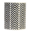 Chevron Bone Inlay Stool Black 4