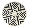 Chevron Bone Inlay Stool Black 2