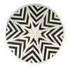 Chevron Bone Inlay Stool Black 2