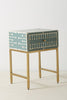 Dot Bone Inlay Nightstand Dark Green 2