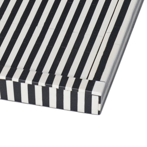 Black Colored Bone Inlay Stripe Tray 2