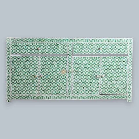 Colored Bone Inlay Sideboard Green