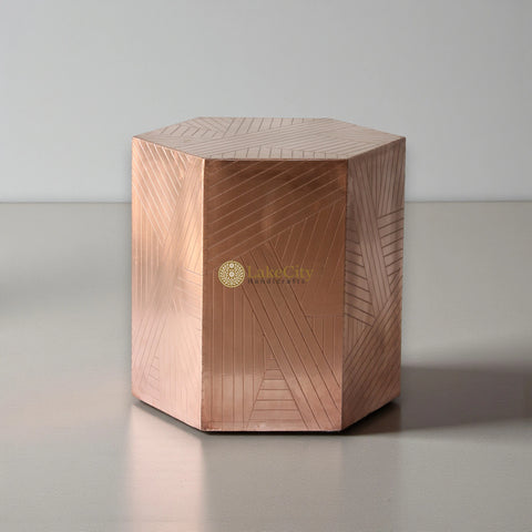 Mesa auxiliar hexagonal de cobre