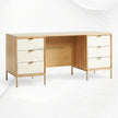 Cora Bone Inlay 6 Drawer Desk 3