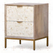 Cora Bone Inlay 2 Drawer Bedside 3