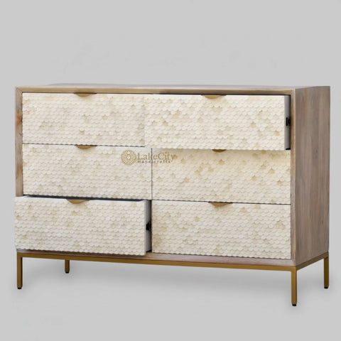 Cora Bone Inlay 6 Drawer Dresser