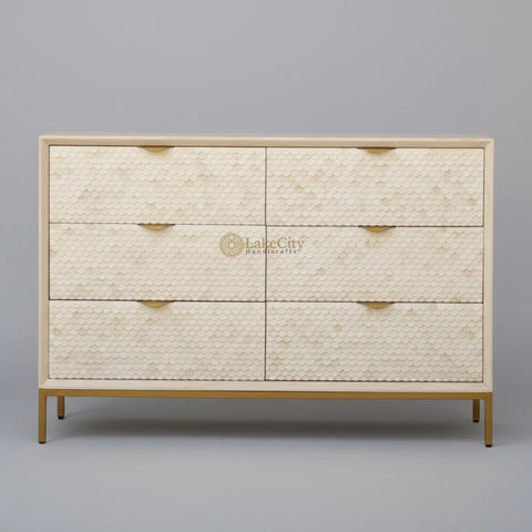 Cora Bone Inlay 6 Drawer Dresser