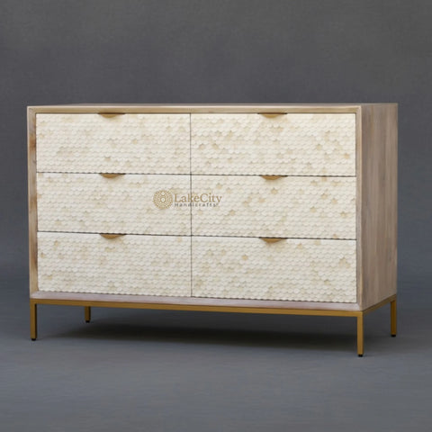 Cora Bone Inlay 6 Drawer Dresser