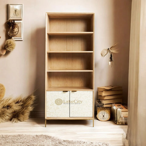 Cora Bone Inlay Bookcase