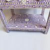 Dark Lavender Bone Inlay 2 Drawer 1 Shelf Bedside 4