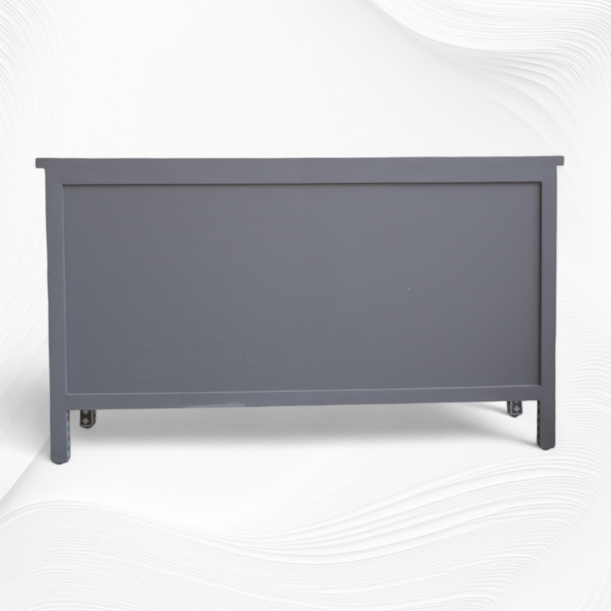 Dark Grey Mother Of Pearl Inlay Chest Of 7 Drawers Large