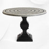 Diamond Bone Inlay Round Dining Table Black 2