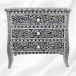 Eleanor Bone Inlay Chest of Three Drawers Black 1