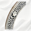 Embossed Bone Inlay Floral Mirror Round 2