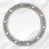 Embossed Bone Inlay Floral Mirror Round 1