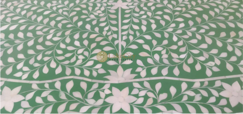 Estelle Bone Inlay 2 Drawer Chest Green