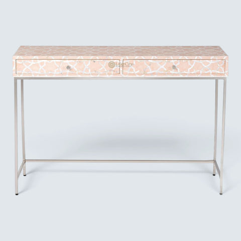 Fez Mother Of Pearl Inlay Console Pale Pink