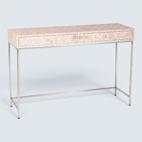 Fez Mother Of Pearl Inlay Console Pale Pink