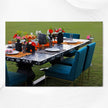 Flora Bone Inlay Dining Table Black