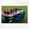 Flora Bone Inlay Dining Table Black