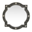 Floral Bone Quatrefoil Mirror Black 2