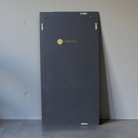 Miroir pleine longueur en os à motif floral en relief noir