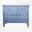 Flower Bone Inlay 4 Drawer Chest Dark Blue 1