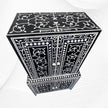 French Bone Inlay Bar Cabinet Black 5