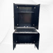 French Bone Inlay Bar Cabinet Black 4