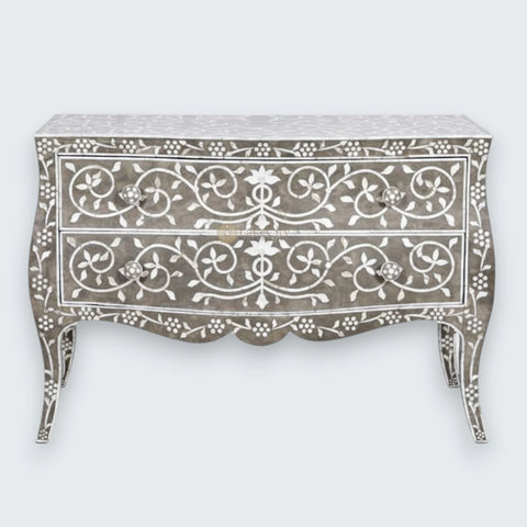 French Mother of Pearl Inlay Dresser Grey