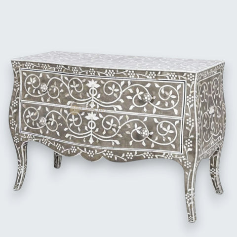French Mother of Pearl Inlay Dresser Grey