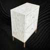 Full Bone Inlay 2 Drawer Bedside 3