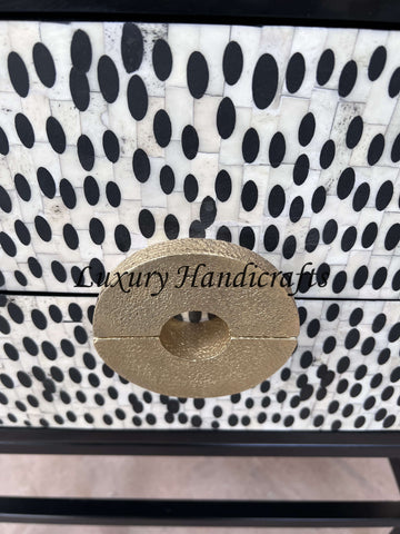 Full Bone 2 Drawer Bedside Black Ready to Ship 4