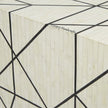 Full Bone Inlay Geometric 2 Door 2 Drawer Cabinet Metal Legs Black 5