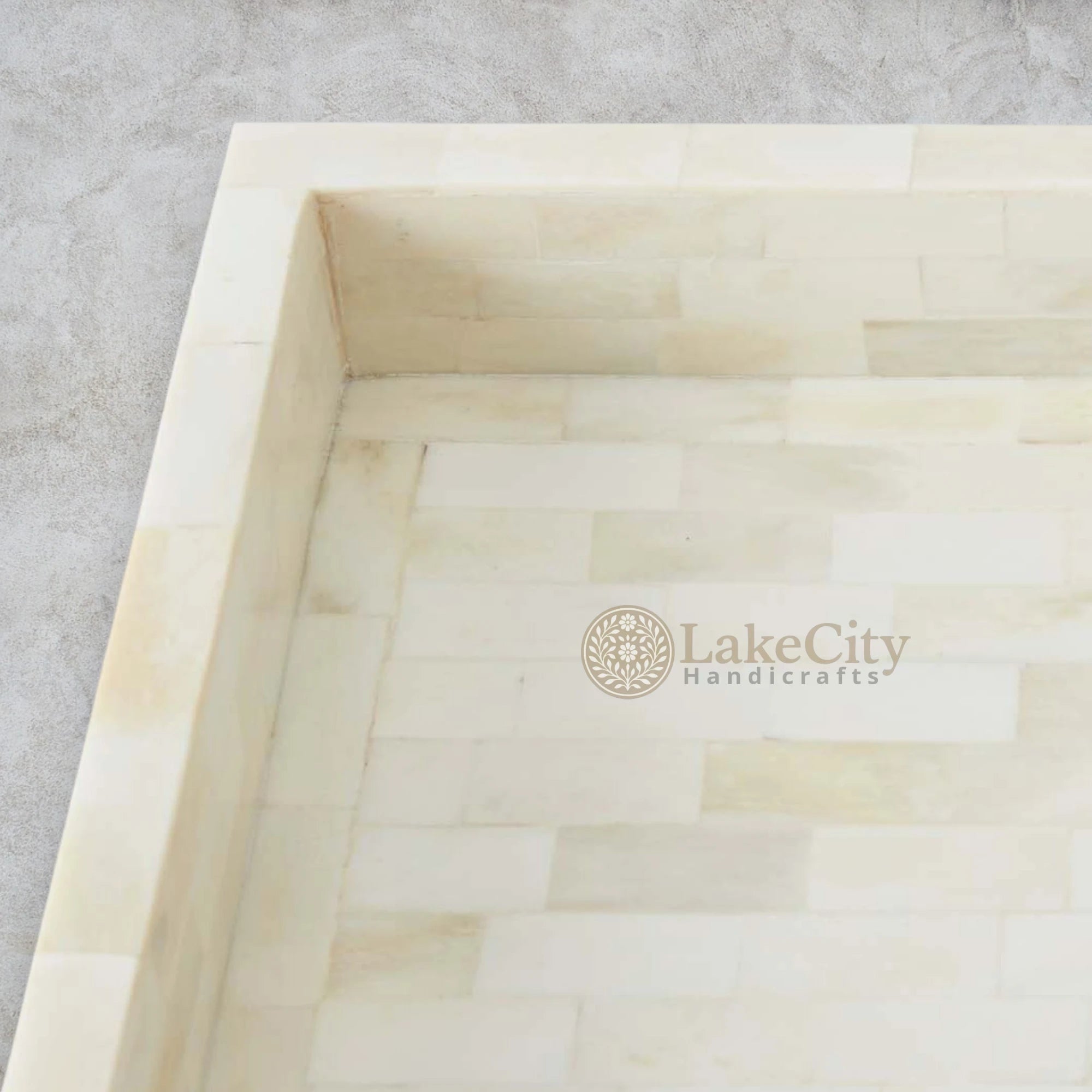 Full Bone Inlay Rectangle Serving Tray