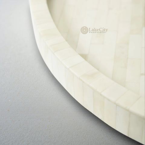 Full Bone Inlay Round Tray