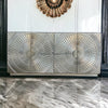 Silver Metal Embossed Fusion 4 Door Cabinet 1