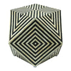 Bone Inlay Octagonal Round Stool Black 1