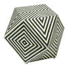 Bone Inlay Octagonal Round Stool Black 4