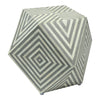 Bone Inlay Octagonal Round Stool Grey 2