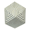 Bone Inlay Octagonal Round Stool Grey 3