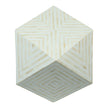 Bone Inlay Octagonal Round Stool White 2