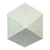 Bone Inlay Octagonal Round Stool White 2