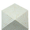 Bone Inlay Octagonal Round Stool White 4