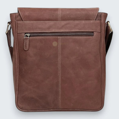 Genuine Men Leather Multi-purpose Utility Sling Messenger Bag