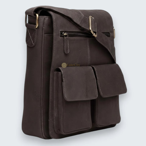 Genuine Men Leather Multi-purpose Utility Sling Messenger Bag