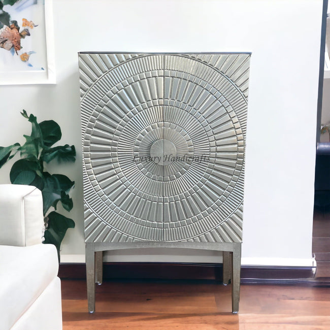 German Silver Fusion Bar Cabinet 1