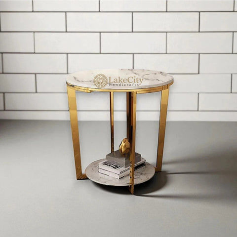 Table d'appoint hexagonale en cuivre