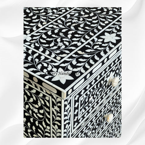 Grace Bone Inlay 4 Drawer Dresser Black 3